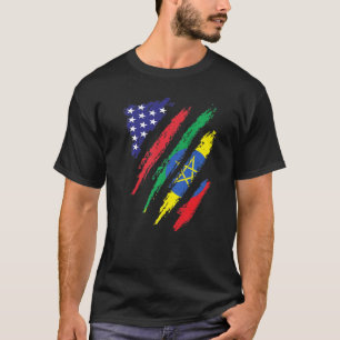 Ethiopië - Amerikaanse vlag - Patriot Heritage T-shirt