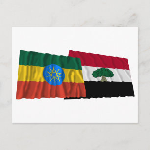 Ethiopië en Oromia Waving Flags Briefkaart