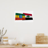Ethiopië en Oromia Waving Flags Poster (Keuken)