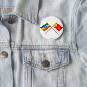 Ethiopië en Tigray Crossed Flags Ronde Button 5,7 Cm (In situ)