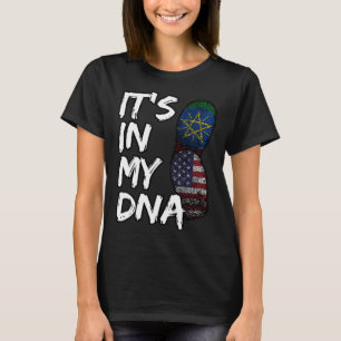 Ethiopië Ethiopiërs Afrika Vlag Trots DNA Amerikaa T-shirt