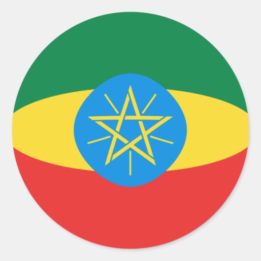 Ethiopië Fisheye Sticker (Voorkant)