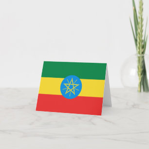 Ethiopië Flag Notecard Kaart