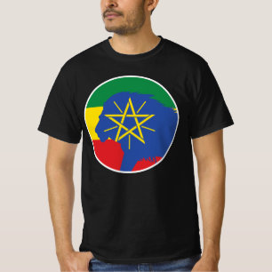 Ethiopië Leeuw Ethiopische nationale dierenvlag T-shirt