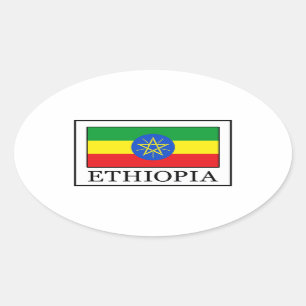 Ethiopië Ovale Sticker