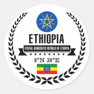 Ethiopië Ronde Sticker