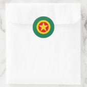 Ethiopië rondelland vlag symbool leger militair ronde sticker (Tas)