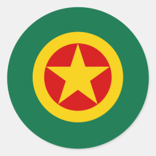 Ethiopië rondelland vlag symbool leger militair ronde sticker