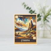 Ethiopië |  schilderij briefkaart (Staand voorkant)