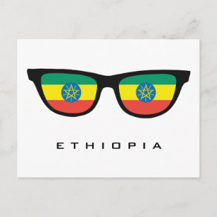 Ethiopie Shades texte personnalisé et carte postal