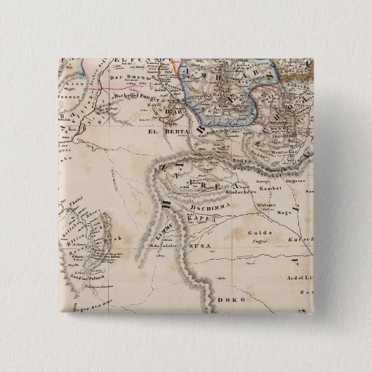 Ethiopië, Somalië, Afrika Vierkante Button 5,1 Cm (Voorkant)