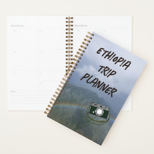 Éthiopie Travel Journal Starter Kit Trip Planner (Devant avec enveloppe)