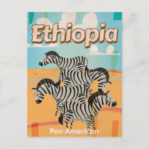 Ethiopië Vintage Reisposter Briefkaart