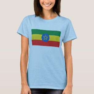 Ethiopië Vlag x Kaart T-shirt