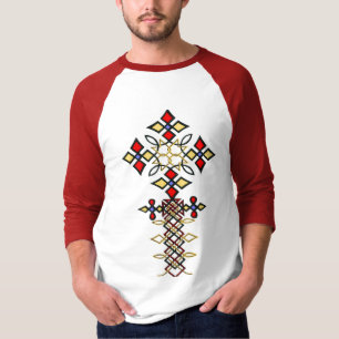 Ethiopiës Rootz Traditional Cross Sleeve T-Shirt