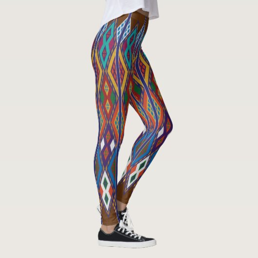 Ethiopisch etnisch patroon / Tilet Leggings (Rechts)