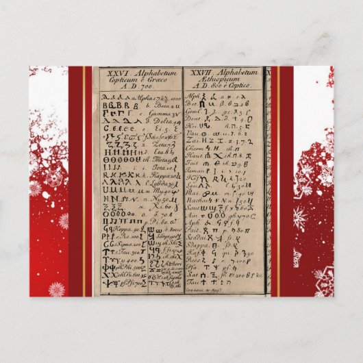 Ethiopisch-Koptisch alfabet Briefkaart (Voorkant)