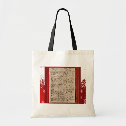 Ethiopisch-Koptisch alfabet Tote Bag (Voorkant)