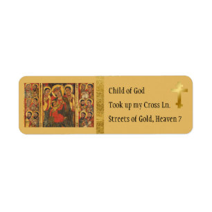Ethiopisch l Orthodox l Theotokos l Personaliseer, Etiket