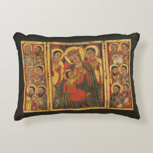 Ethiopisch-orthodox icoon van het oude Christelijk Accent Kussen