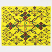 Ethiopische Cross Meskel Fleece Blanket (Voorkant (Horizontaal))