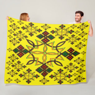 Ethiopische Cross Meskel Fleece Blanket Deken