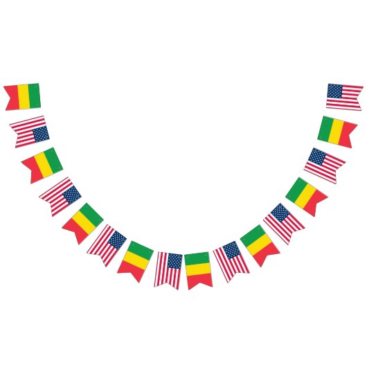 Ethiopische en Amerikaanse vlaggen naast elkaar Vlaggetjes (Alle)
