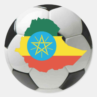 Ethiopische football voetbal ronde sticker