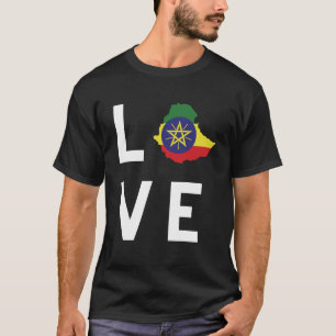 Ethiopische Habesha Love Style Short hoeve T-shirt