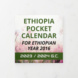 Ethiopische kalender drieluik kaart