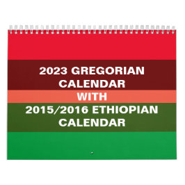 Ethiopische kalender & Gregorian kalender 2023