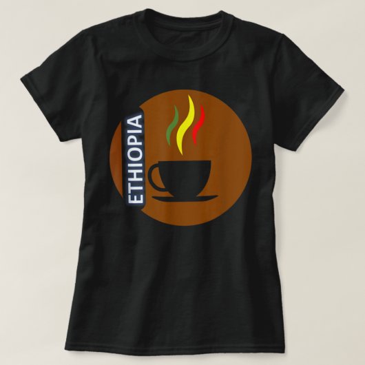 Ethiopische kledij Coffee T-shirt (Design voorkant)