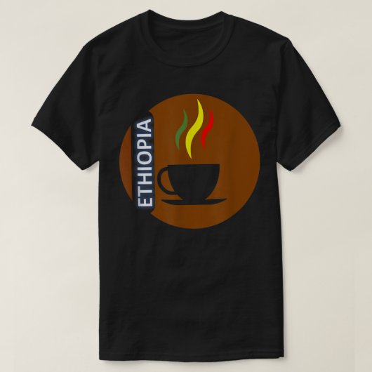 Ethiopische kledij Coffee T-shirt (Design voorkant)