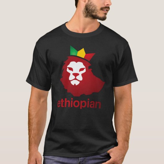 Ethiopische macht - Mannen Basic Dark T-Shirt (Voorkant)