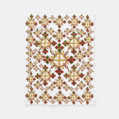 Ethiopische Rootz Meskel Cross Fleece Blanket. Kle (Voorkant)