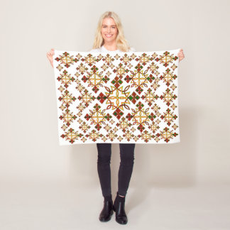 Ethiopische Rootz Meskel Cross Fleece Blanket. Kle Deken