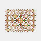 Ethiopische Rootz Meskel Cross Fleece Blanket. Kle Deken (Voorkant (Horizontaal))