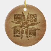 Ethiopische Succes Charm V1 Keramisch Ornament (Achterkant)