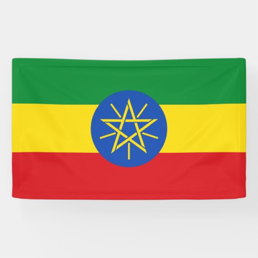 Ethiopische vlag Banner (Horizontaal)