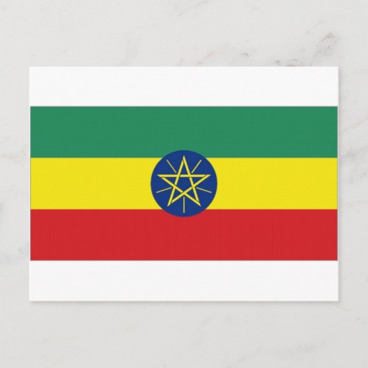 Ethiopische vlag briefkaart (Voorkant)