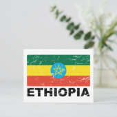 Ethiopische  vlag briefkaart (Staand voorkant)