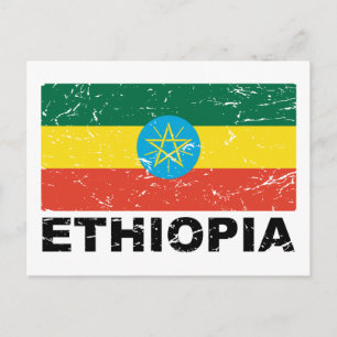 Ethiopische  vlag briefkaart