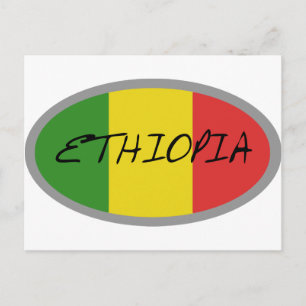 Ethiopische vlag! briefkaart