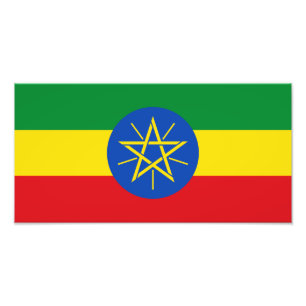 Ethiopische vlag foto afdruk