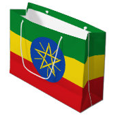 Ethiopische vlag groot cadeauzakje (Voorkant Gekanteld)