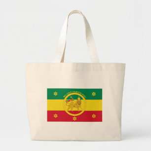 Ethiopische vlag - Haile Selassie I Reign Grote Tote Bag