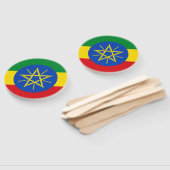 Ethiopische vlag handwaaier (Niet-gemonteerd)