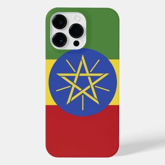 Ethiopische vlag iPhone hoesje (Achterkant)