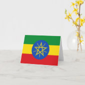 Ethiopische vlag kaart (Gele Bloem)