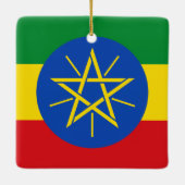 Ethiopische vlag keramisch ornament (Achterkant)